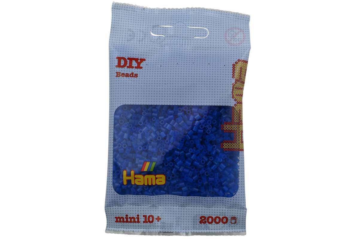 Hama mini perler 2000stk neon blå